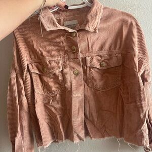American Eagle Outfitters Women's Blush Corduroy Jacket